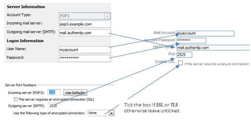 Mail account mapping